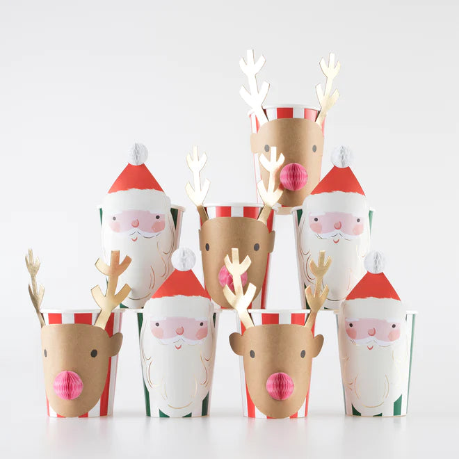 Christmas Honeycomb <br> Party Cups (8)