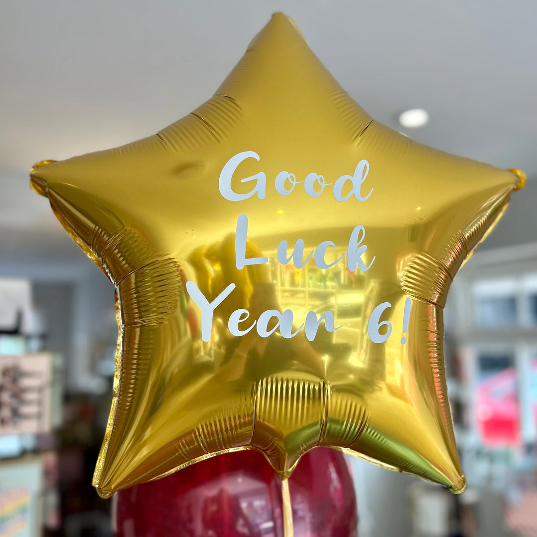 Personalised Metallic Gold <br> Star Balloon