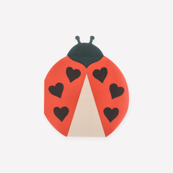 Ladybird Shaped Paper Napkins (16 Pack)