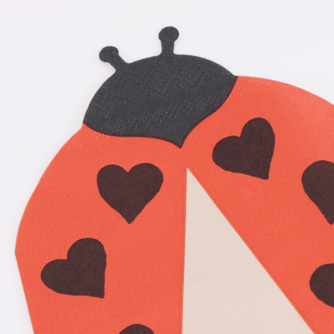Ladybird Shaped Paper Napkins (16 Pack)