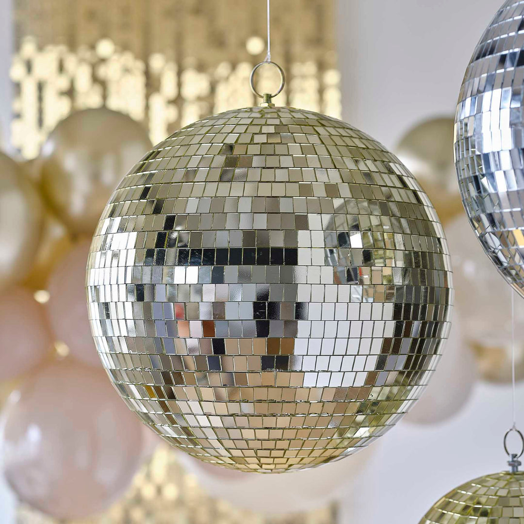 Gold Disco Ball <br> Large 30cm