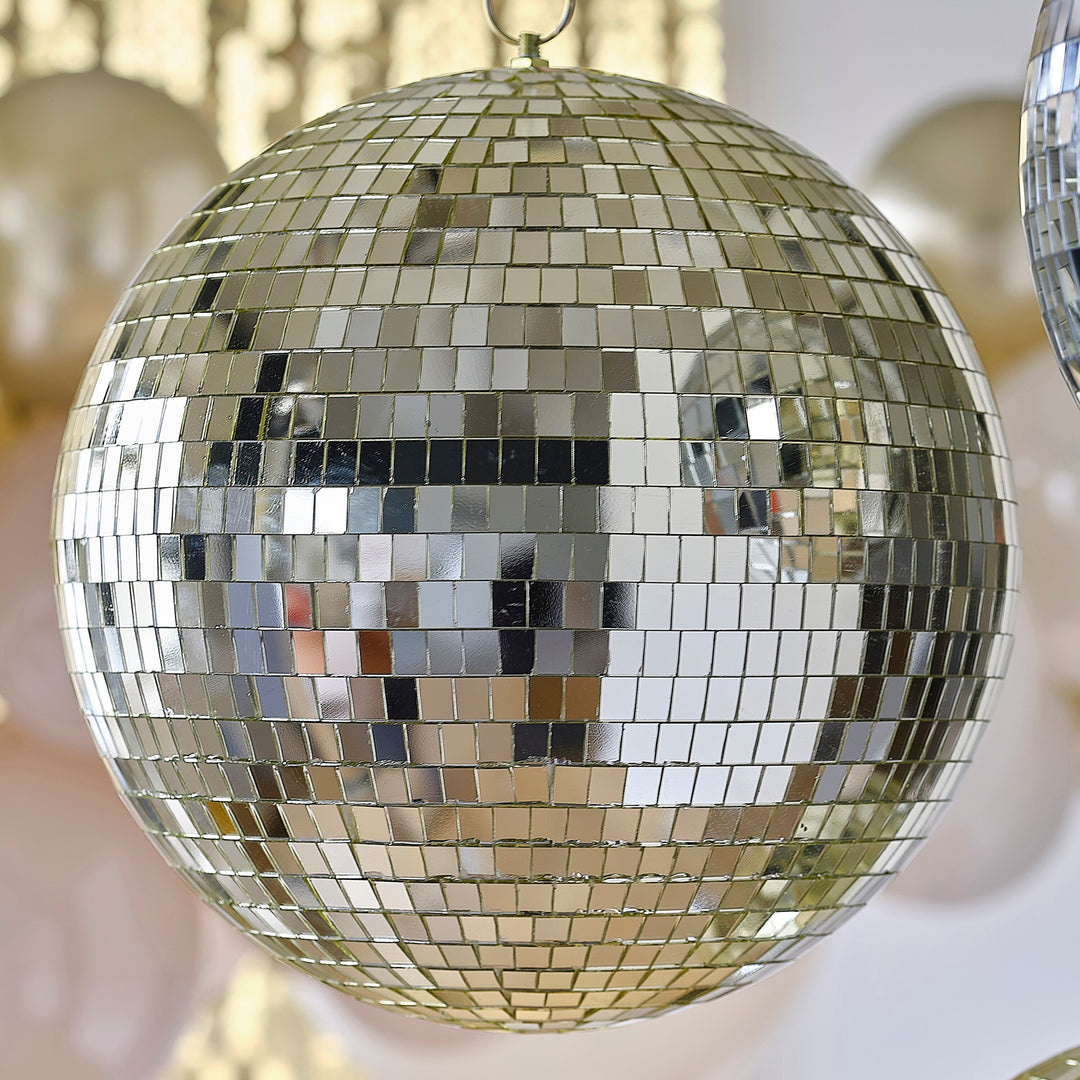 Gold Disco Ball <br> Large 30cm