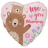Love You Mummy Heart Foil 18" Balloon