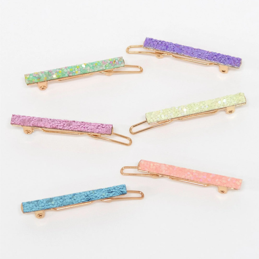 Glitter Rainbow Hair Slides