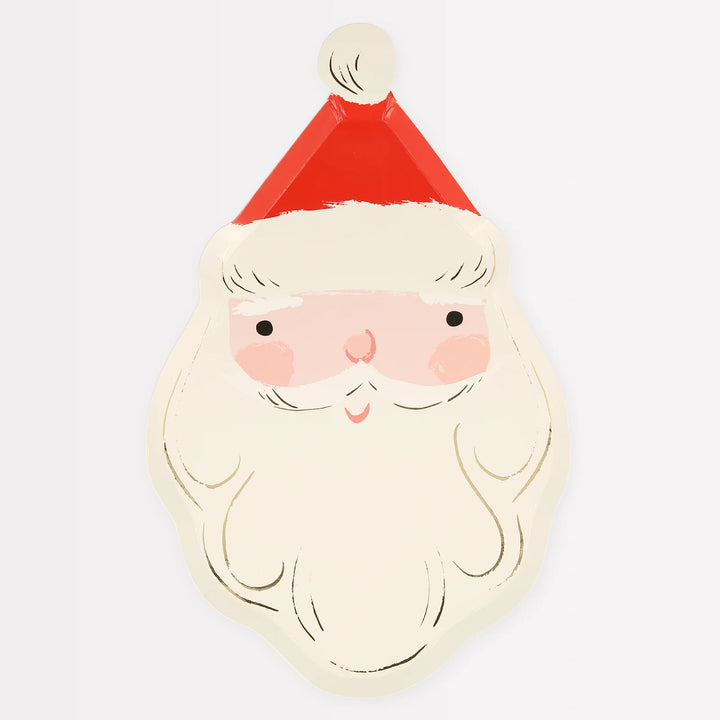 Jolly Christmas Santa Plates (8 pcs)