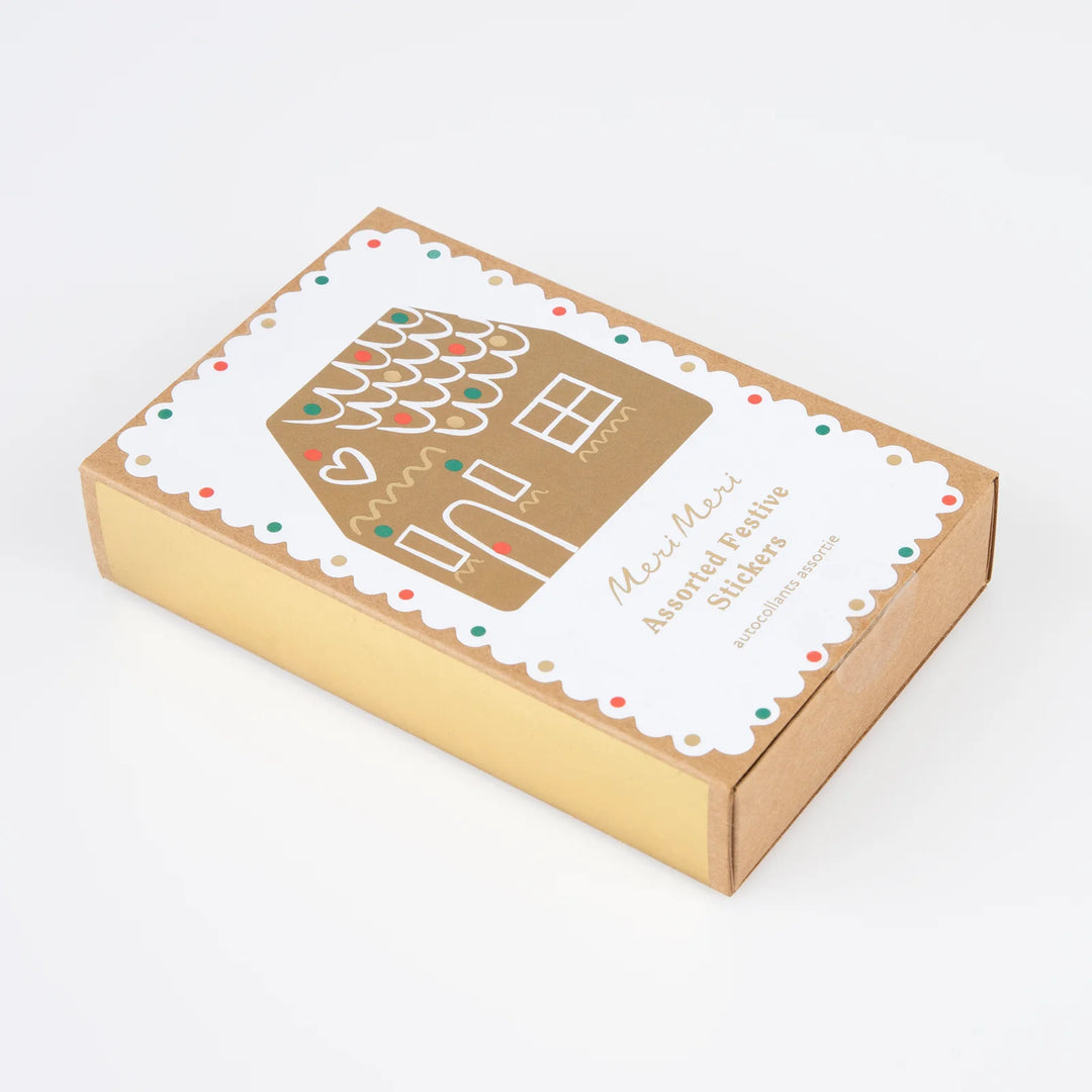 Gingerbread Themed <br> Christmas Craft Stickers X 50 Sheets