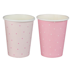 Pink Polka Dot Cups (8pcs)