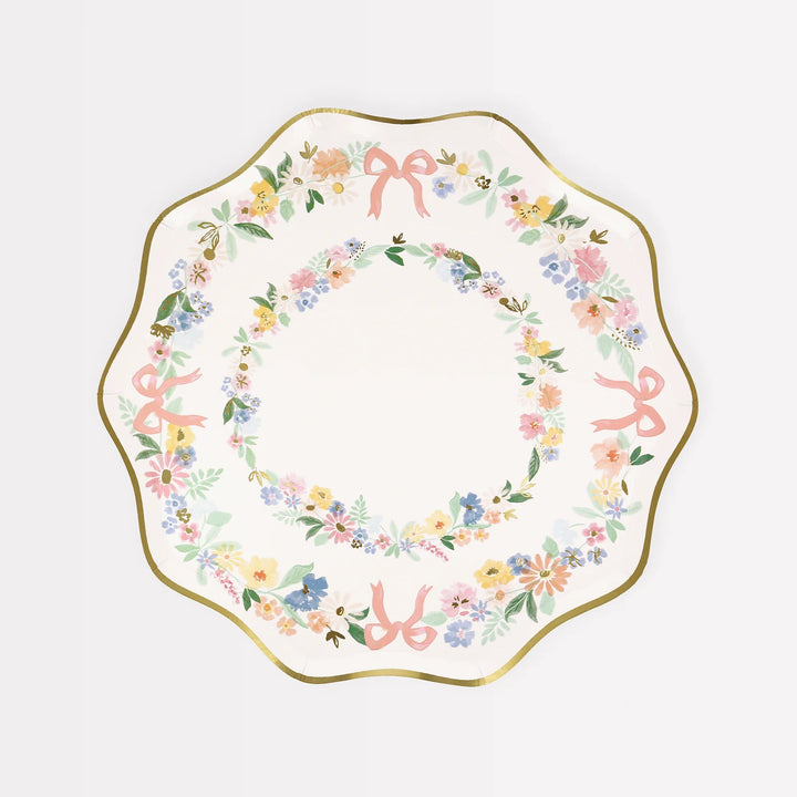 Elegant Floral Side Plates (8pcs)