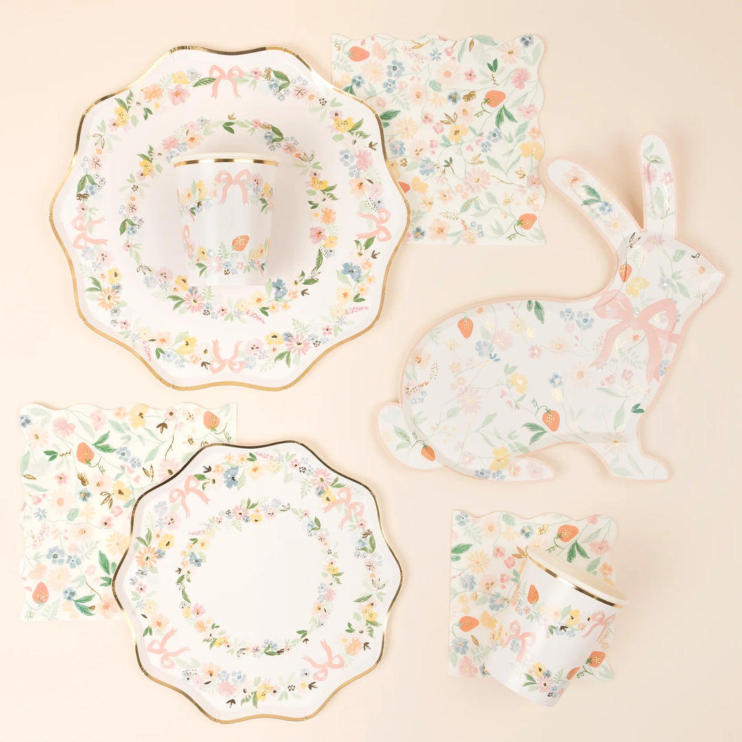 Elegant Floral Side Plates (8pcs)