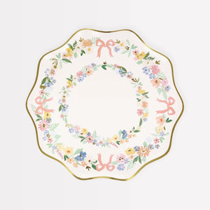 Elegant Floral Side Plates (8pcs)