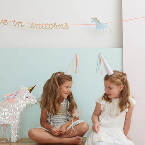 Unicorn Horn Party Hats <br> Set of 8