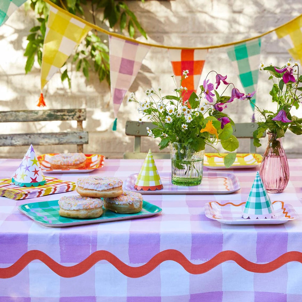 100% Cotton Tablecloth <br> Gingham Design - Sweet Maries Party Shop