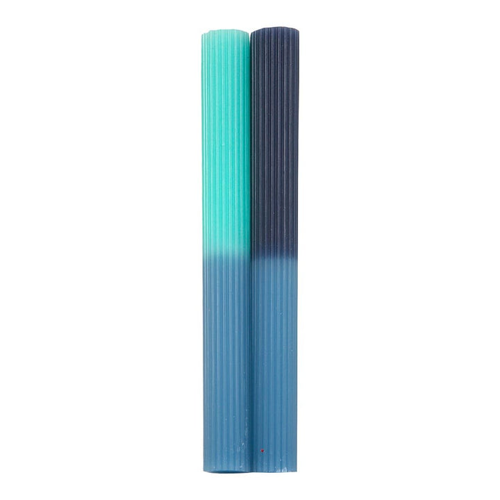 2 Tone Ombre Blue <br> Dinner Candles - Sweet Maries Party Shop