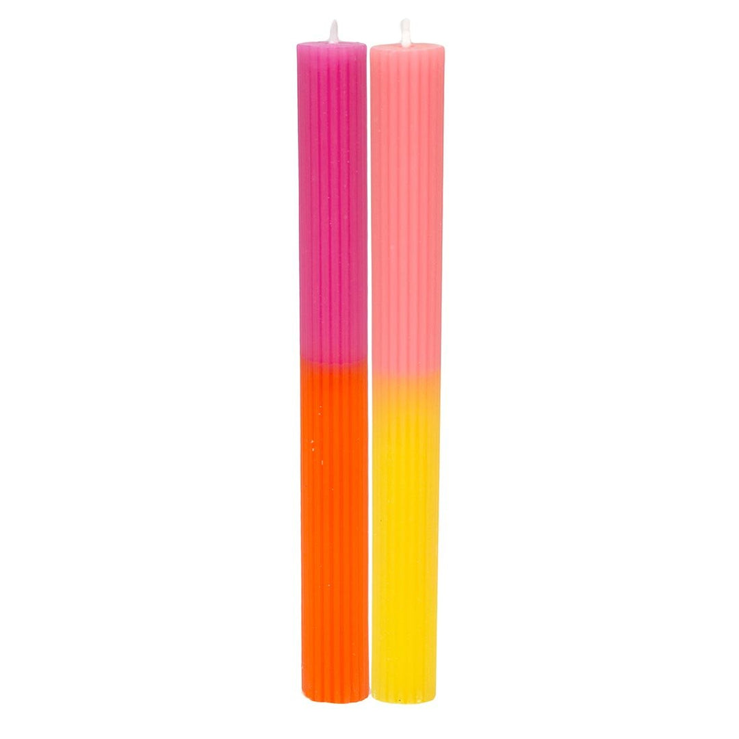 2 Tone Ombre Pink <br> Dinner Candles - Sweet Maries Party Shop