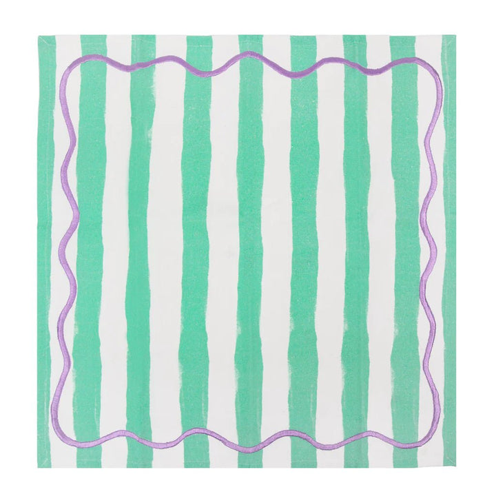 4 Striped Reusable <br> Cotton Napkins - Sweet Maries Party Shop