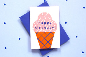 Ice Cream <br> Birthday Card