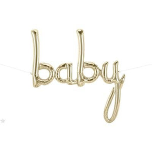 Air Filled Gold Baby Balloon <br> Banner - Sweet Maries Party Shop