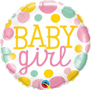 Baby Girl Dots <br> Balloon - Sweet Maries Party Shop