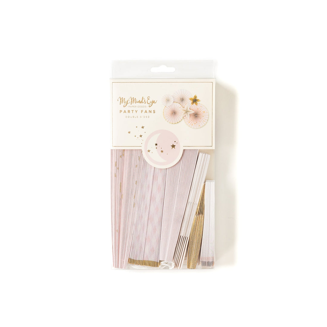 Baby Pink Fans <br> Backdrop Set (6pc) - Sweet Maries Party Shop