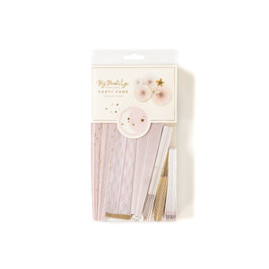 Baby Pink Fans <br> Backdrop Set (6pc) - Sweet Maries Party Shop