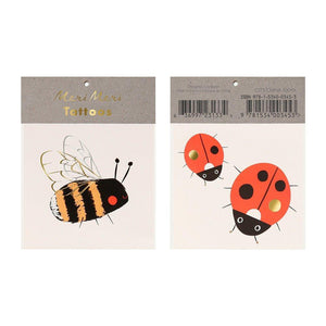 Bee & Ladybird Tattoos <br> Set of 2 Sheets - Sweet Maries Party Shop