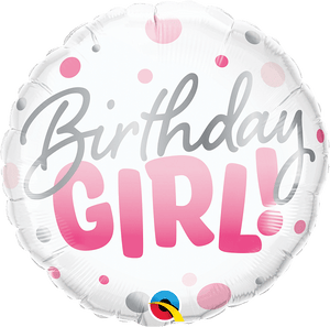 Birthday Girl <br> Pink Dots - Sweet Maries Party Shop