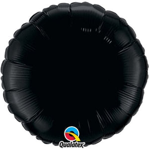 Black <br> Round Personalised Foil Balloon - Sweet Maries Party Shop