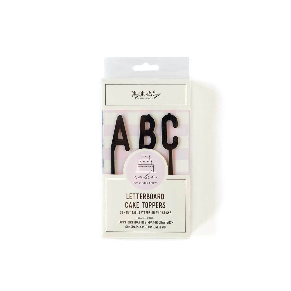 Black Letterboard <br> Cake Toppers - Sweet Maries Party Shop