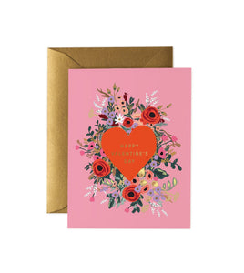 Blooming Heart <br> Valentine’s Card <br> by Rifle Paper Co. - Sweet Maries Party Shop