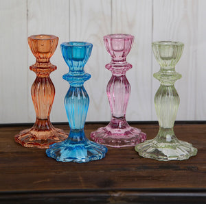 Blue Glass <br> Candle Holder - Sweet Maries Party Shop