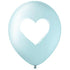 Blue White Heart Balloons <br> Box of 12