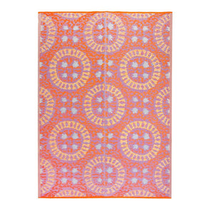 Boho Geometric Red <br> Outdoor Rug 120cm x 180cm - Sweet Maries Party Shop