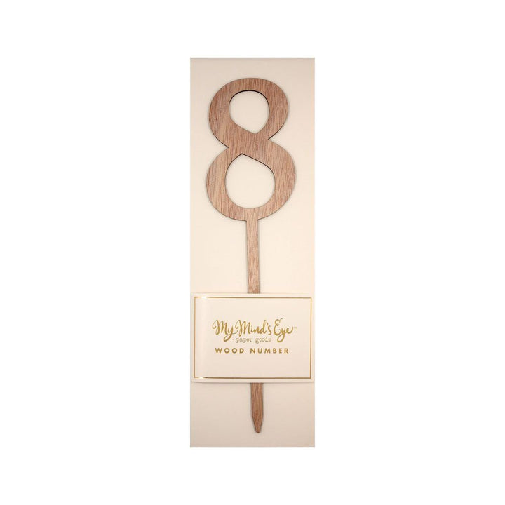 Botanical Wooden <br> Number Picks 0-9 - Sweet Maries Party Shop