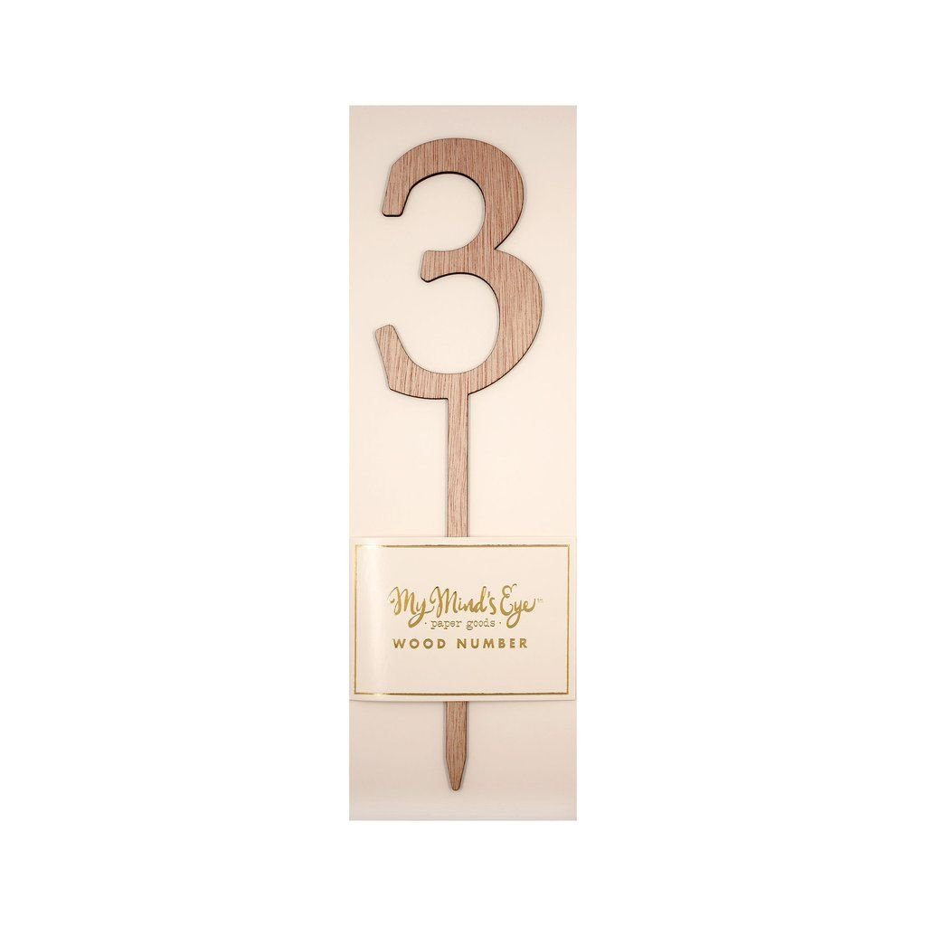 Botanical Wooden <br> Number Picks 0-9 - Sweet Maries Party Shop