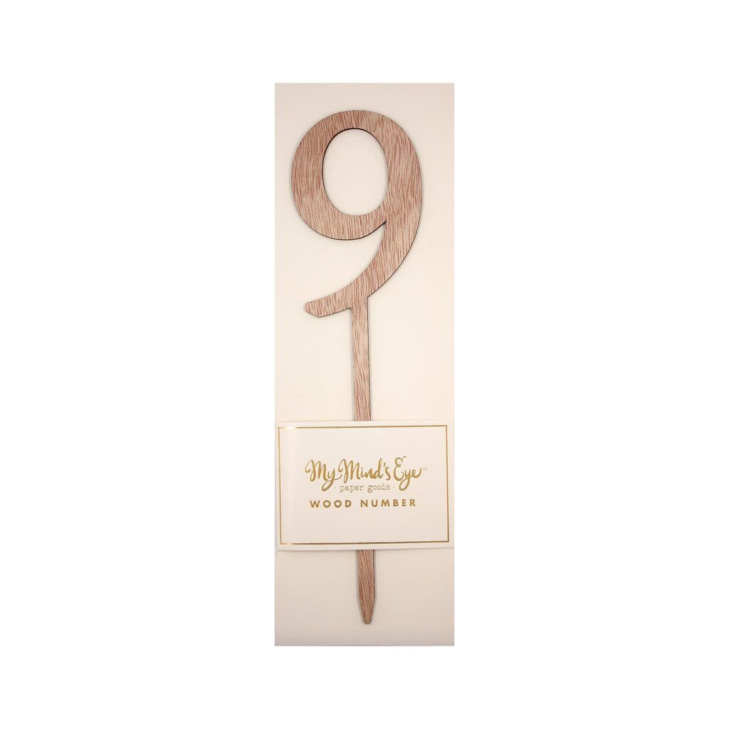 Botanical Wooden <br> Number Picks 0-9 - Sweet Maries Party Shop