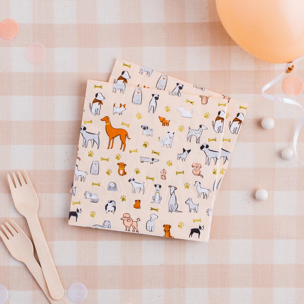 Bow Wow <br> Large Napkins - Sweet Maries Party Shop