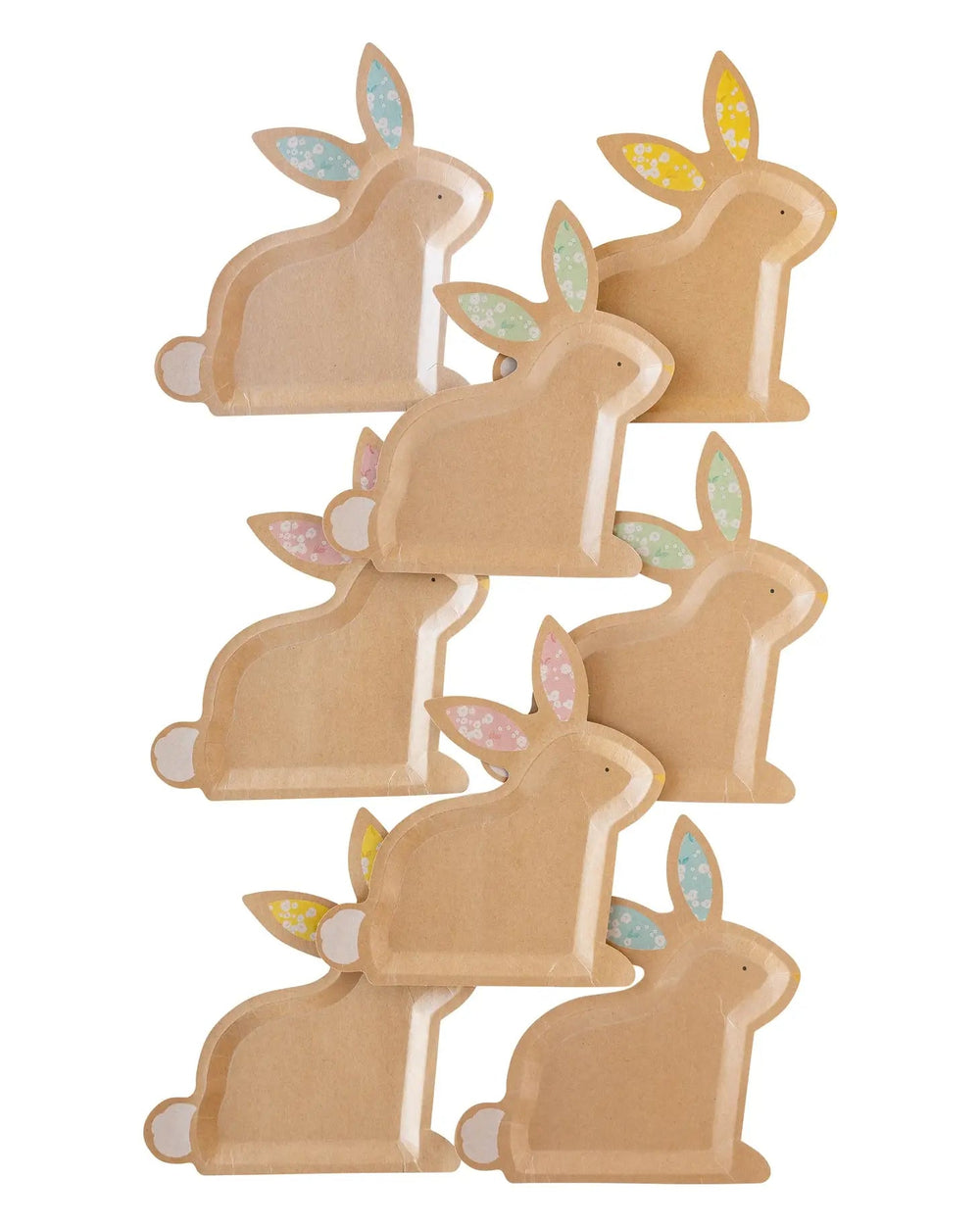 Bunny Shaped <br> Kraft Plates (8) - Sweet Maries Party Shop