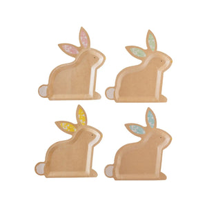 Bunny Shaped <br> Kraft Plates (8) - Sweet Maries Party Shop