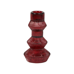 Burgundy <br> Glass Candle Holder - Sweet Maries Party Shop