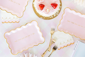 Cake by Courtney <br> Scalloped Paper Plates - Sweet Maries Party Shop