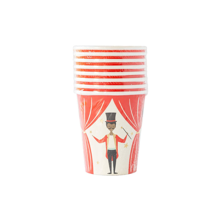 Carnival <br> Party Cups (8) - Sweet Maries Party Shop