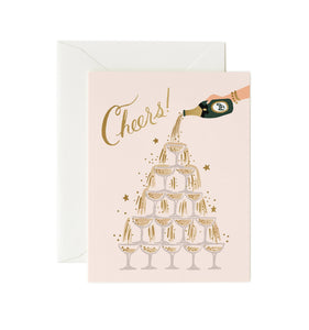 Champagne Tower Cheers <br> Congratulations Card - Sweet Maries Party Shop
