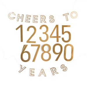 Cheers To Years Personalised <br> Age & Milestone Garland - Sweet Maries Party Shop