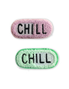Chill Pills Chenille & Embroidery <br> Iron-On-Patch - Sweet Maries Party Shop
