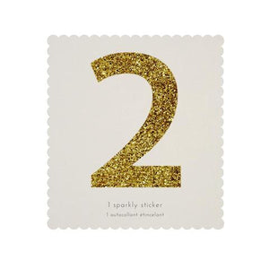 Chunky Gold Glitter 2 Sticker - Sweet Maries Party Shop