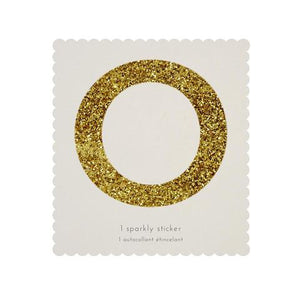 Chunky Gold Glitter O Sticker - Sweet Maries Party Shop