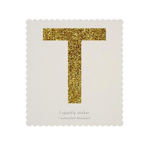 Chunky Gold Glitter T Sticker - Sweet Maries Party Shop