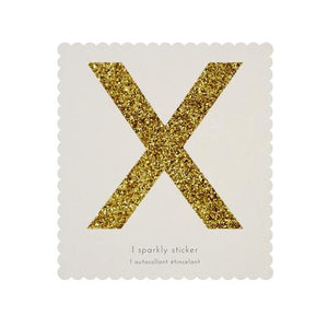 Chunky Gold Glitter X Sticker - Sweet Maries Party Shop