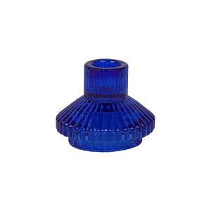 Cobalt Blue Geometric <br> Glass Candle Holder - Sweet Maries Party Shop
