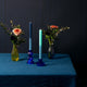 Cobalt Blue Geometric <br> Glass Candle Holder - Sweet Maries Party Shop
